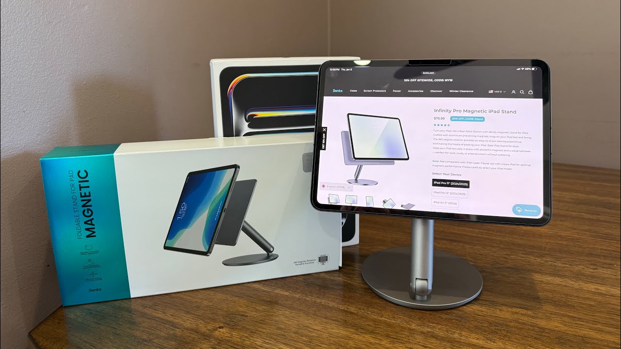 Магнитная подставка Benks 360° для iPad Pro M4/M5 11 дюймов