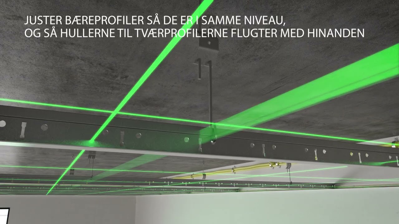 Rockfon® System T24 A™ | Installation/Montering af skinnesystem