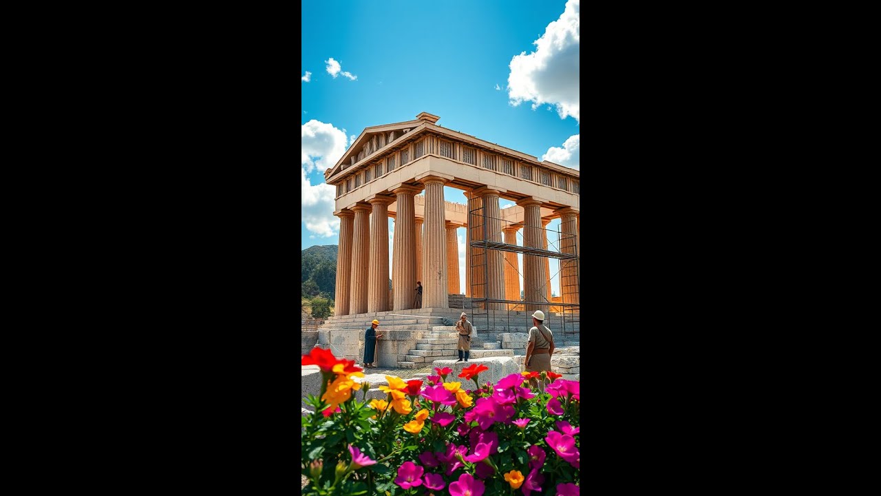 How Ancient Greek Engineers Built Temples #shorts #ancienthistory #engineering