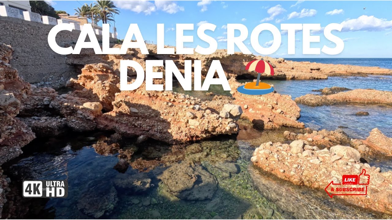 Denia 🇪🇸 - Beautiful Relaxing Cala Les Rotes - 4K Walking Tour 🌊⛱️