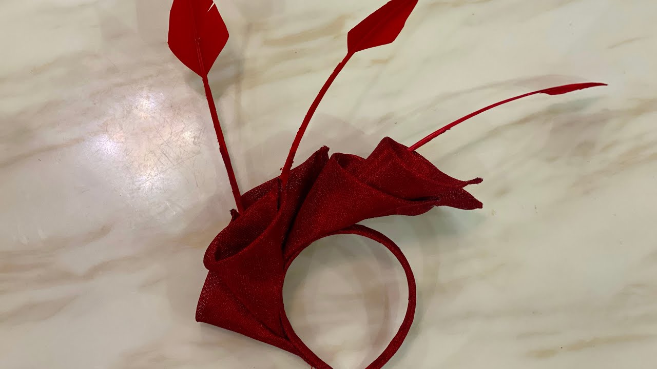How To Make Aso Oke Coned Headband with Feathers