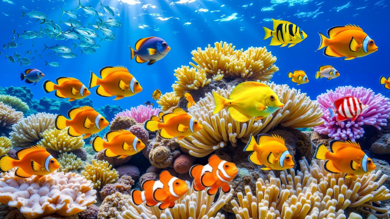 Soothing Piano & Underwater Sounds 🐠😴 Coral Reef Ambience for Deep Sleep and Relaxation