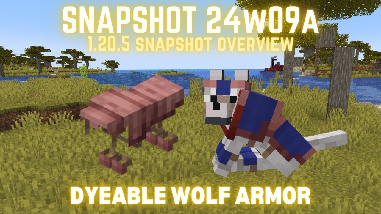 Wolf Armor can finally be DYED in 1.20.5 (24w09a Snapshot Overview)