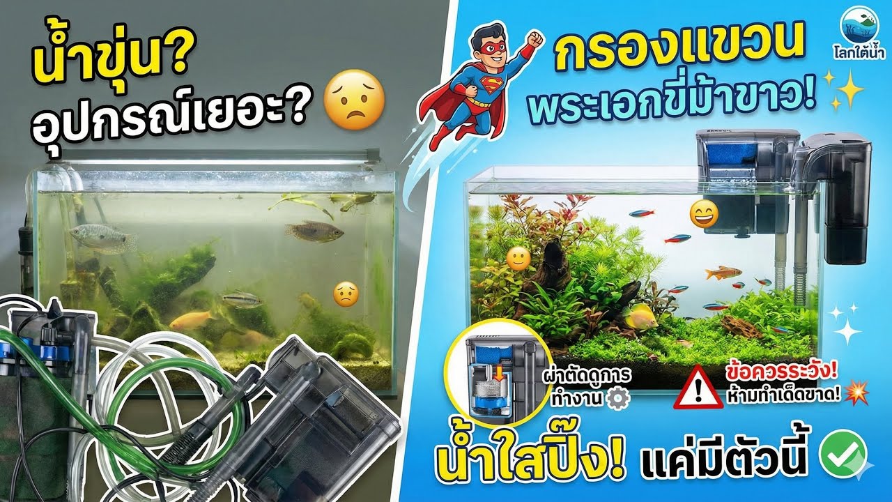 ตู้ปลาขุ่น? จบปัญหาด้วย 