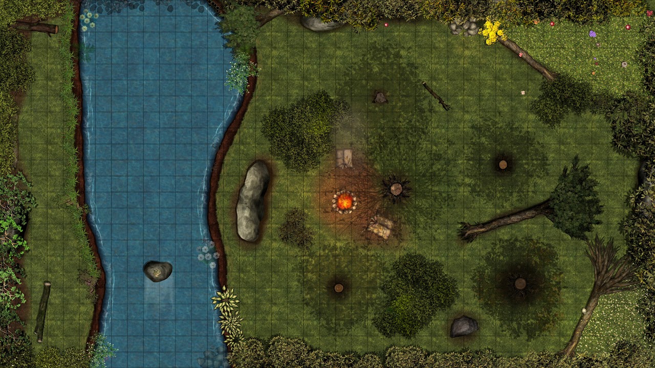 Animated Dynamic Map | Campsite | Grid