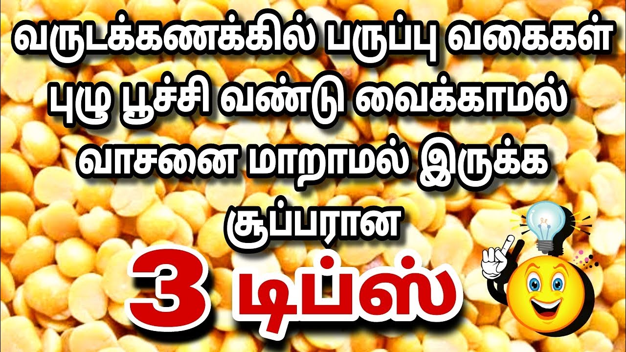 வருடக்கணக்கில் பருப்பு வகைகள் பூச்சி புழு வண்டு வைக்காமல் இருக்க நச்சுனு 3 டிப்ஸ் | Fathu's samayal