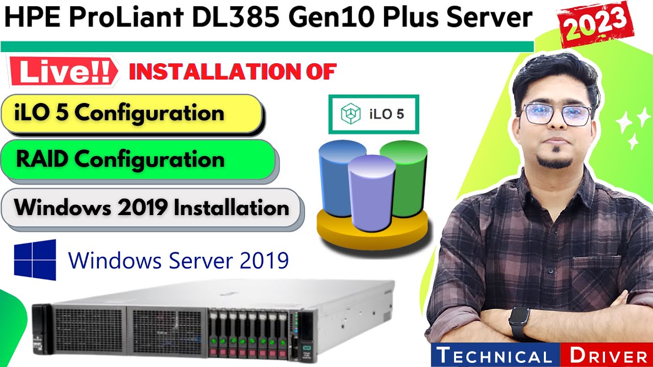 HP ProLiant DL385 Gen10 Plus Server installation ( iLO Configuration + RAID Configuration + OS 2019)