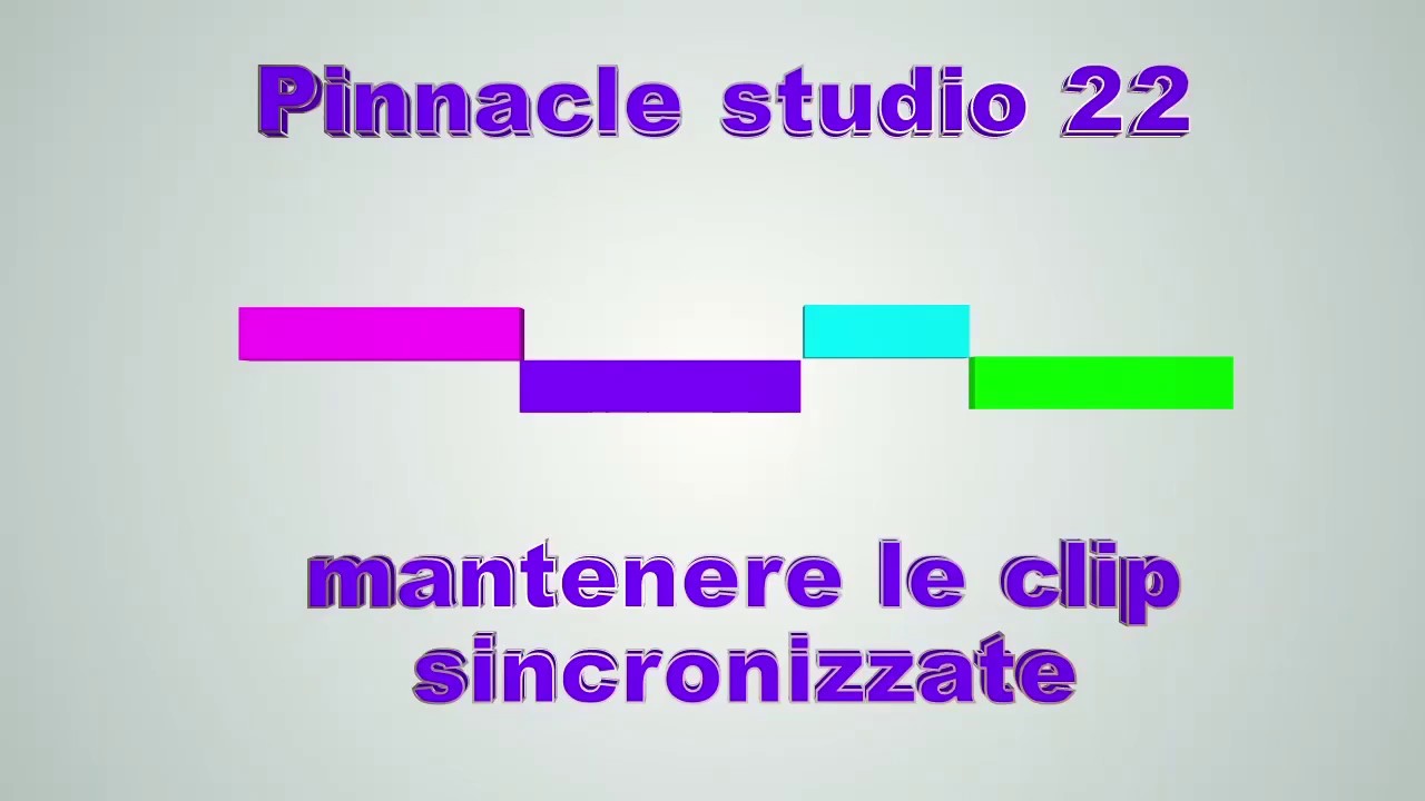 Pinnacle 22 mantenere le tracce sincronizzate