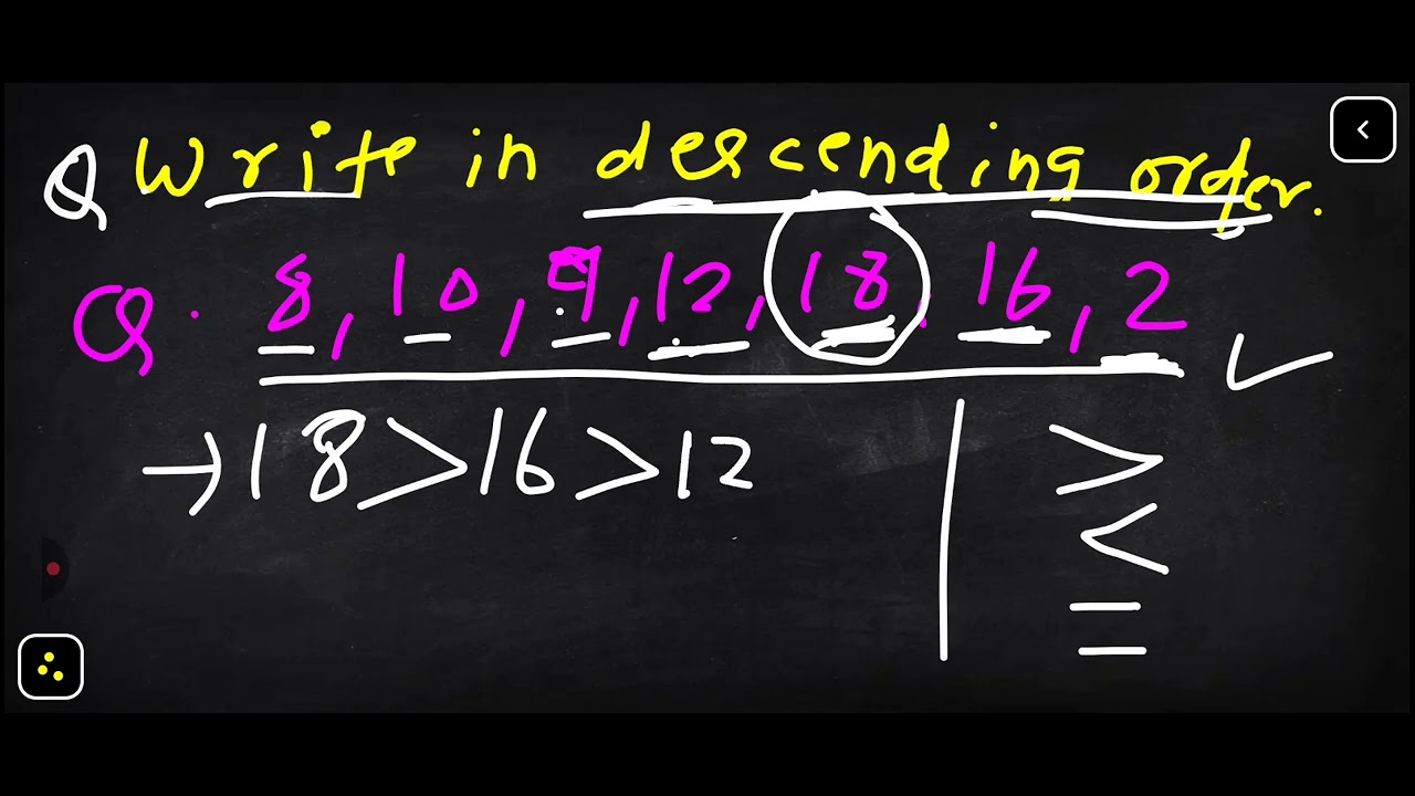 Write in descending order.#maths #basicproblems #education #12thmathobjectiveforboardexa
