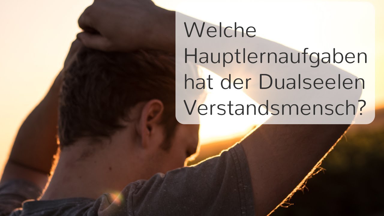 Welche Hauptlernaufgaben hat der Dualseelen Verstandesmensch?