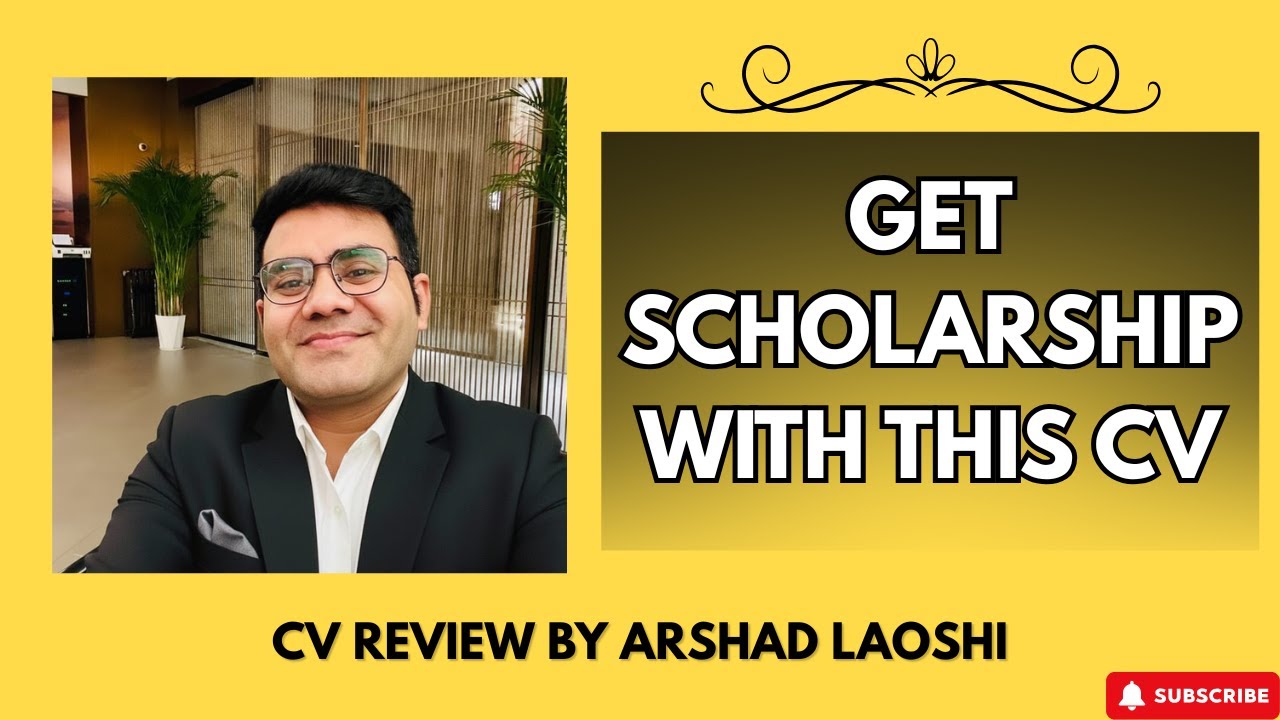 Get Scholarships with THIS CV! (Live Feedback) | Arshad Laoshi FREE CV Review