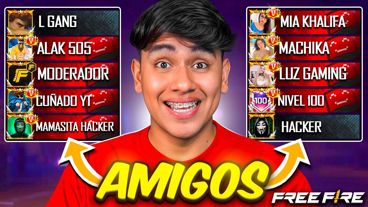 MOSTRÉ mi LISTA COMPLETA de AMIGOS en FREE FIRE 😱