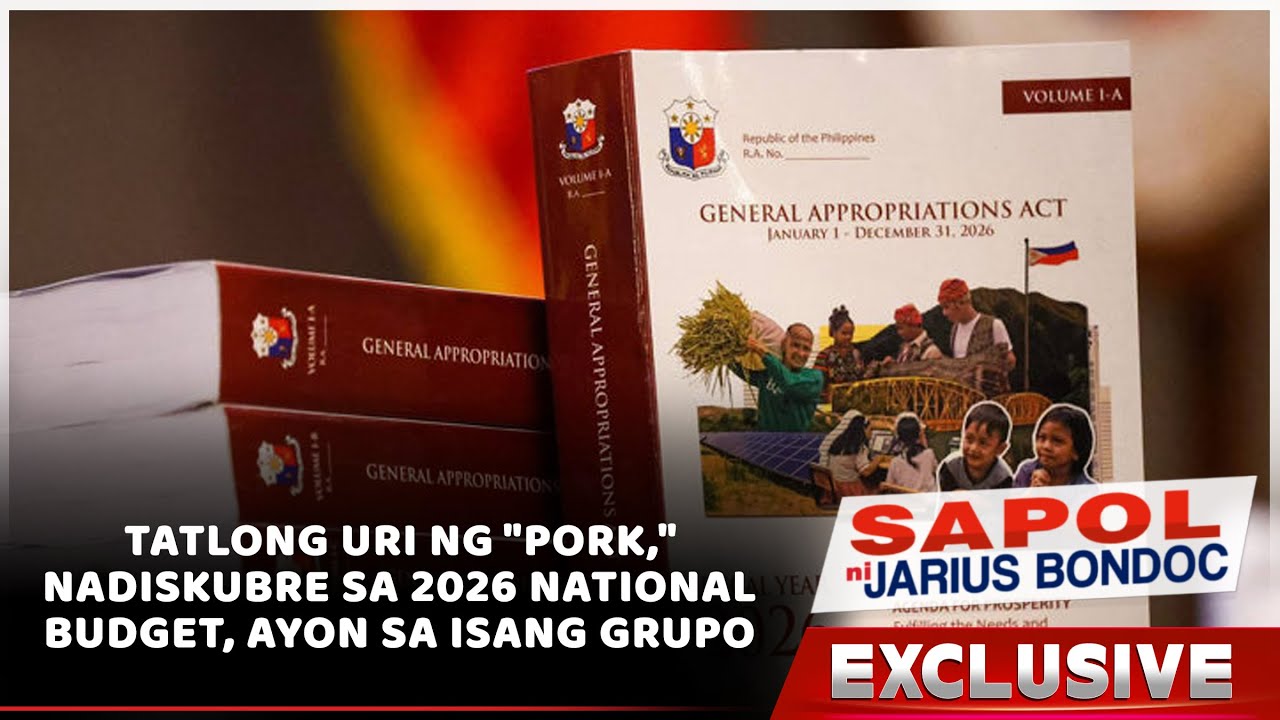 TATLONG URI NG "PORK," NADISKUBRE SA 2026 NATIONAL BUDGET, AYON SA ISANG GRUPO