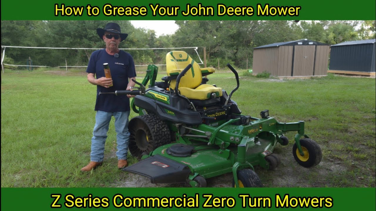 How to Grease Your John Deere Mower. Z Series Commercial Zero Turn Mowers.
