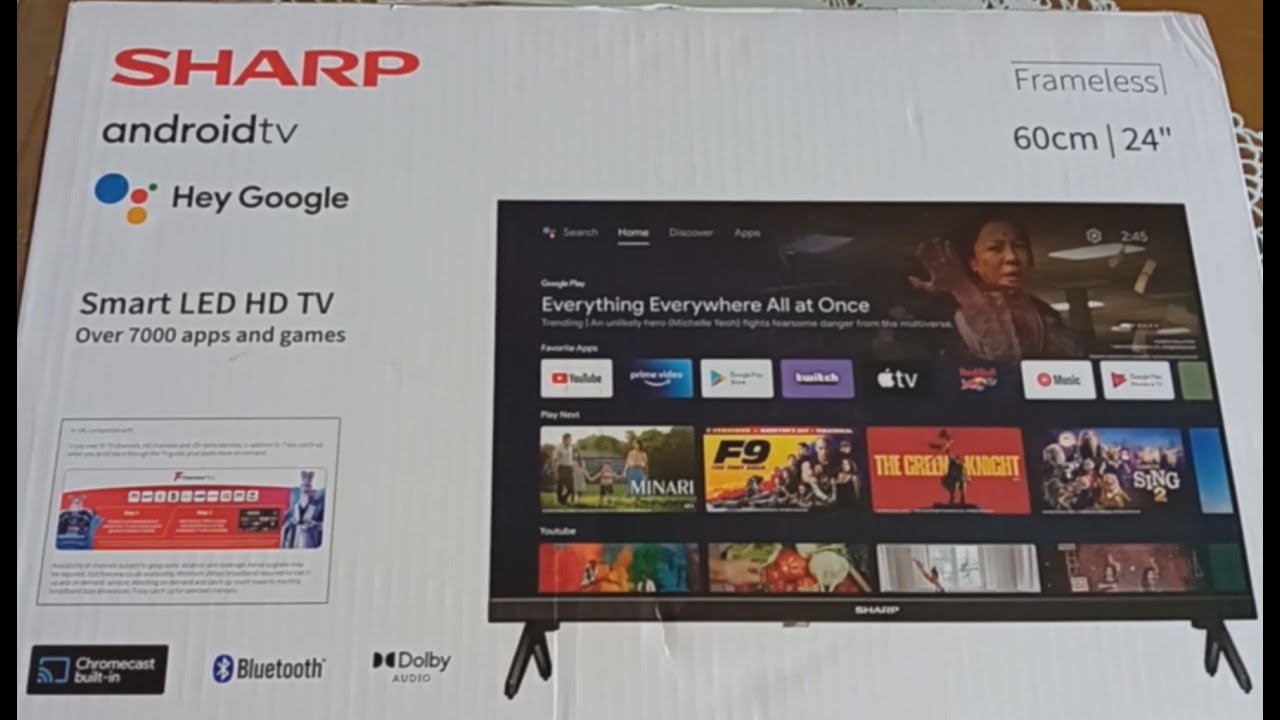 smart tv 24 sharp 24fh2ea android tv presentation