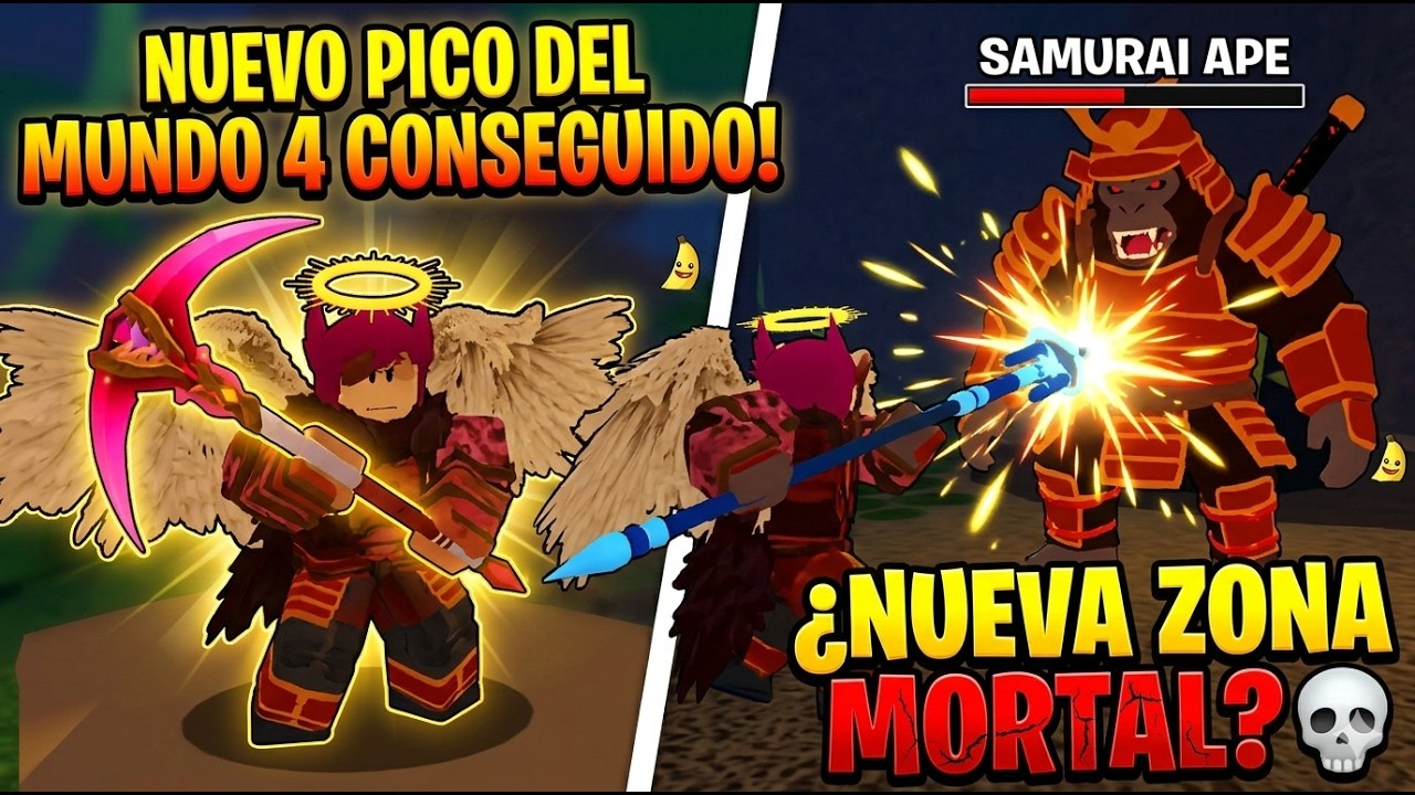 ¡CONSEGUÍ MI PIMER PICO DEL MUNDO 4! 💎 Nueva arma Mundo 4 y explorando lo desconocido 💀 (The Forge)
