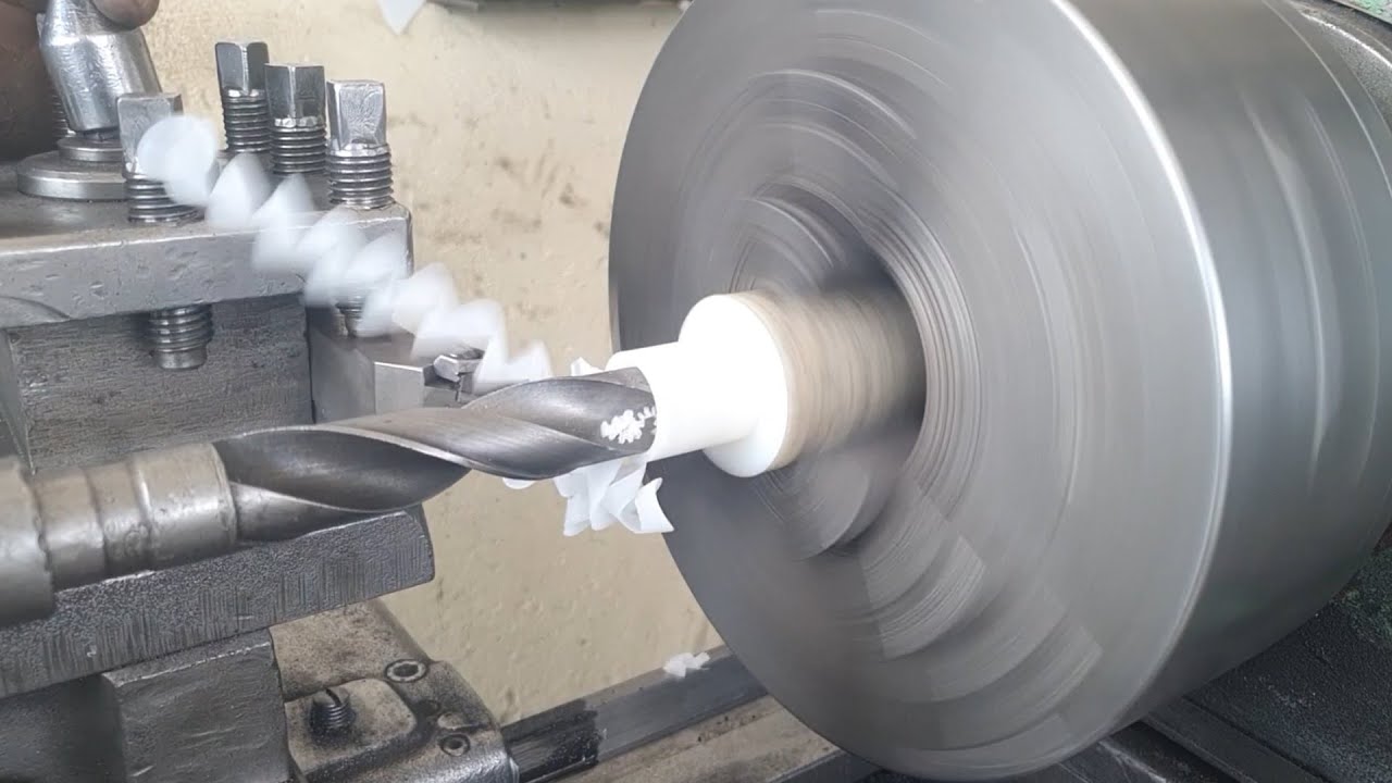 Machining a Perfect Teflon Ring on a Giant Lathe! So Satisfying