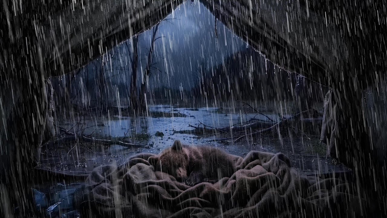 No Ads Rain Drizzle on Camping Tent — Cozy Forest Ambience for Deep Sleep and Peaceful Relaxation
