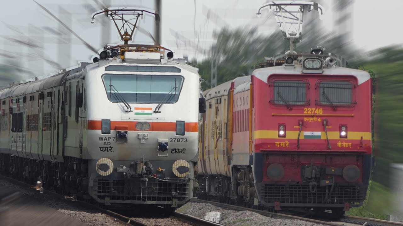 [24 In 1] India's 1st Aerodynamic WAP-7 | High SPEED Train VIDEOS | Indian Railways