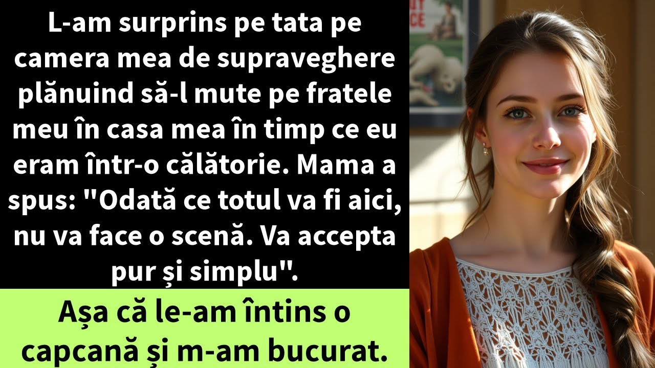 L-am surprins pe tata pe camera mea de supraveghere plănuind să-l mute pe fratele meu în casa mea