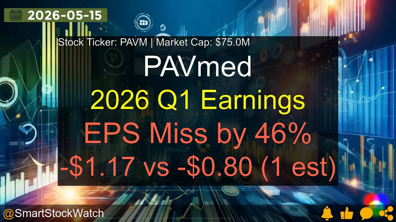 Анализ финансовых результатов PAVmed (PAVM | 75,0 млн долларов США) за 1 квартал 2026 года