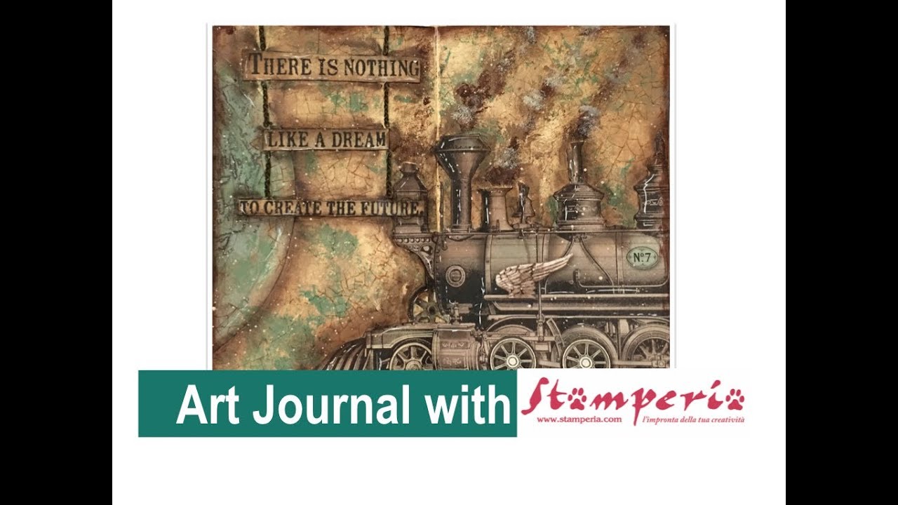 Mixed Media Art Journal with Stamperia