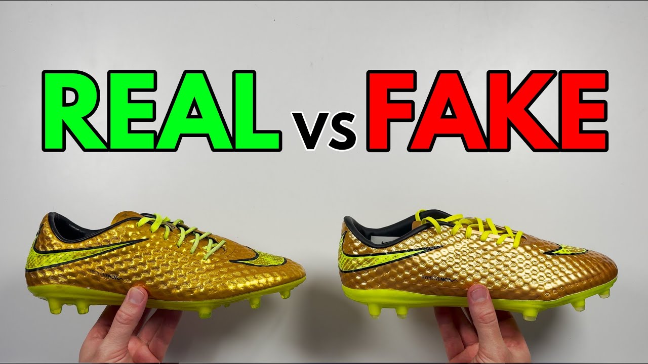 Настоящие против подделки! Сравнение футбольных бутс Nike Hypervenom Gold Neymar! (бутсы)