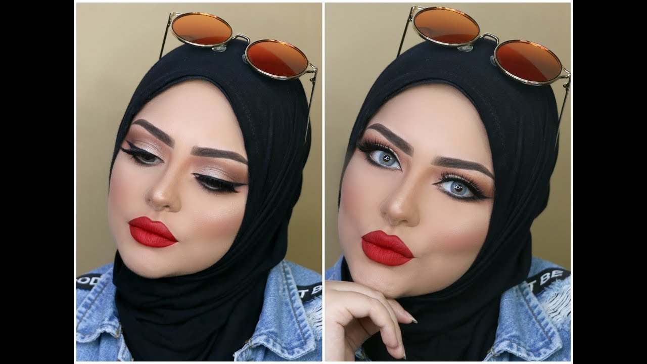 Full Glam - Makeup Tutorial | MARWA YEHIA | مكياج ثقيل و فخم ايلاينر و روج احمر مع مروة يحيي
