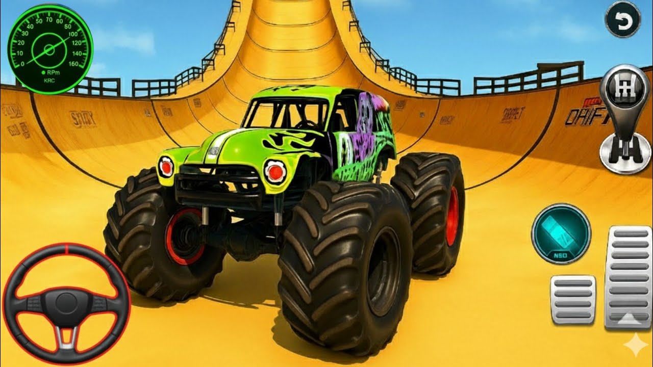 Monster Truck Mega Ramp Impossible Driver - Monster Truck Mega Ramp Racing - Android Gameplay 