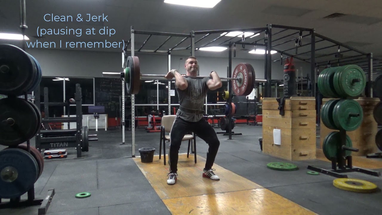 Snatch from Below Knee, Clean & Jerk w pause dip, Clean Pulls