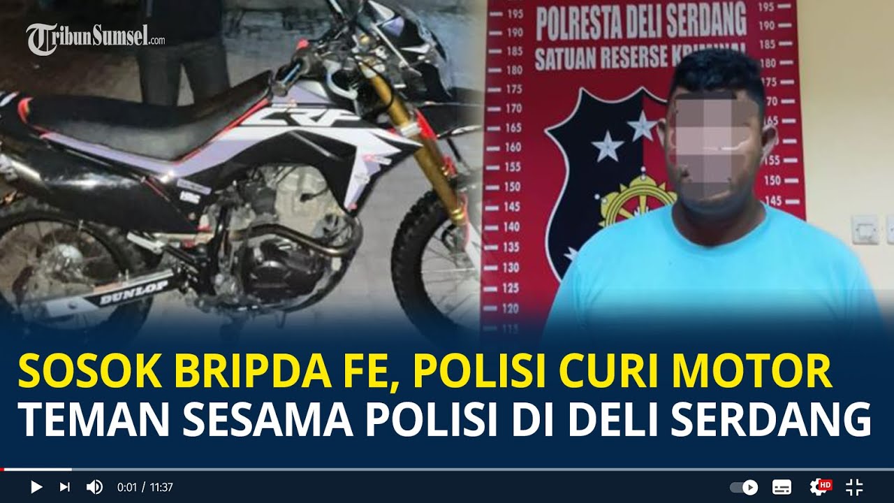 Sosok Bripda FE, Polisi Curi Motor Teman Sesama Polisi di Deli Serdang, Dijuluki 