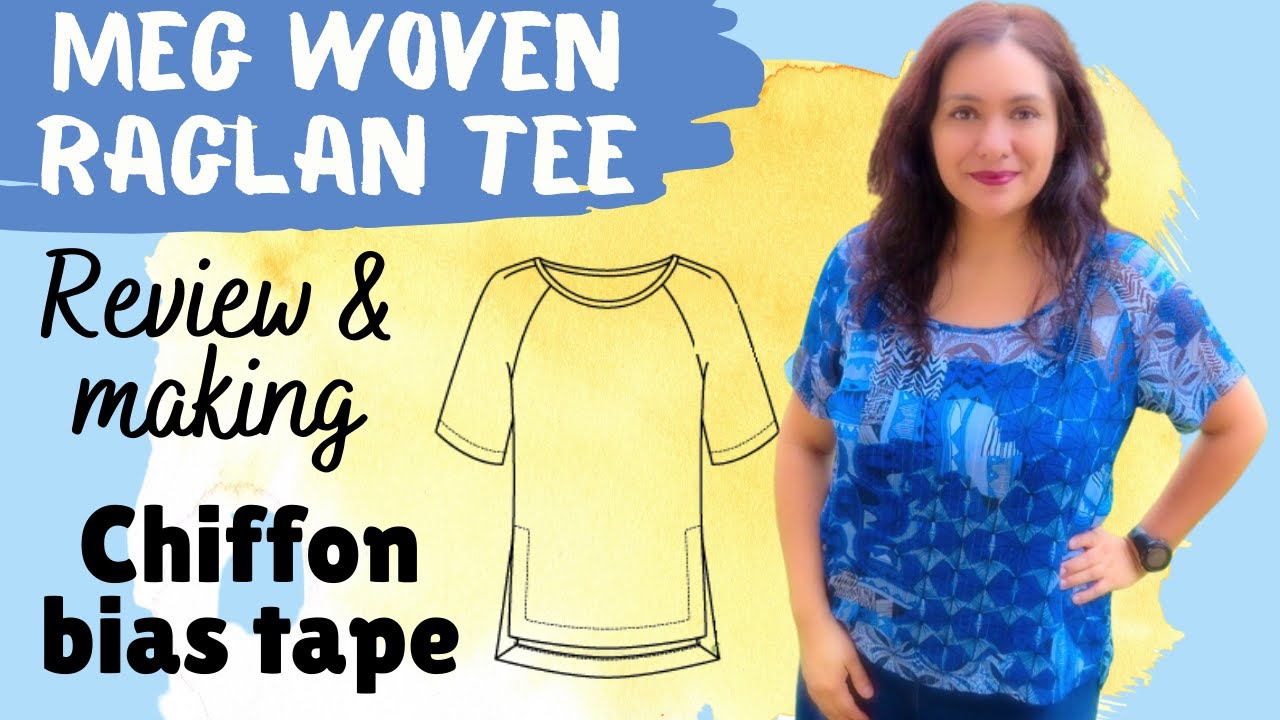 Meg Raglan Tee (Style Arc).  Pattern review. Mitered corners.