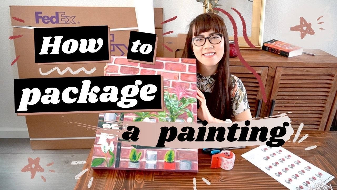 How to package an oil painting || Using the Fedex Art box