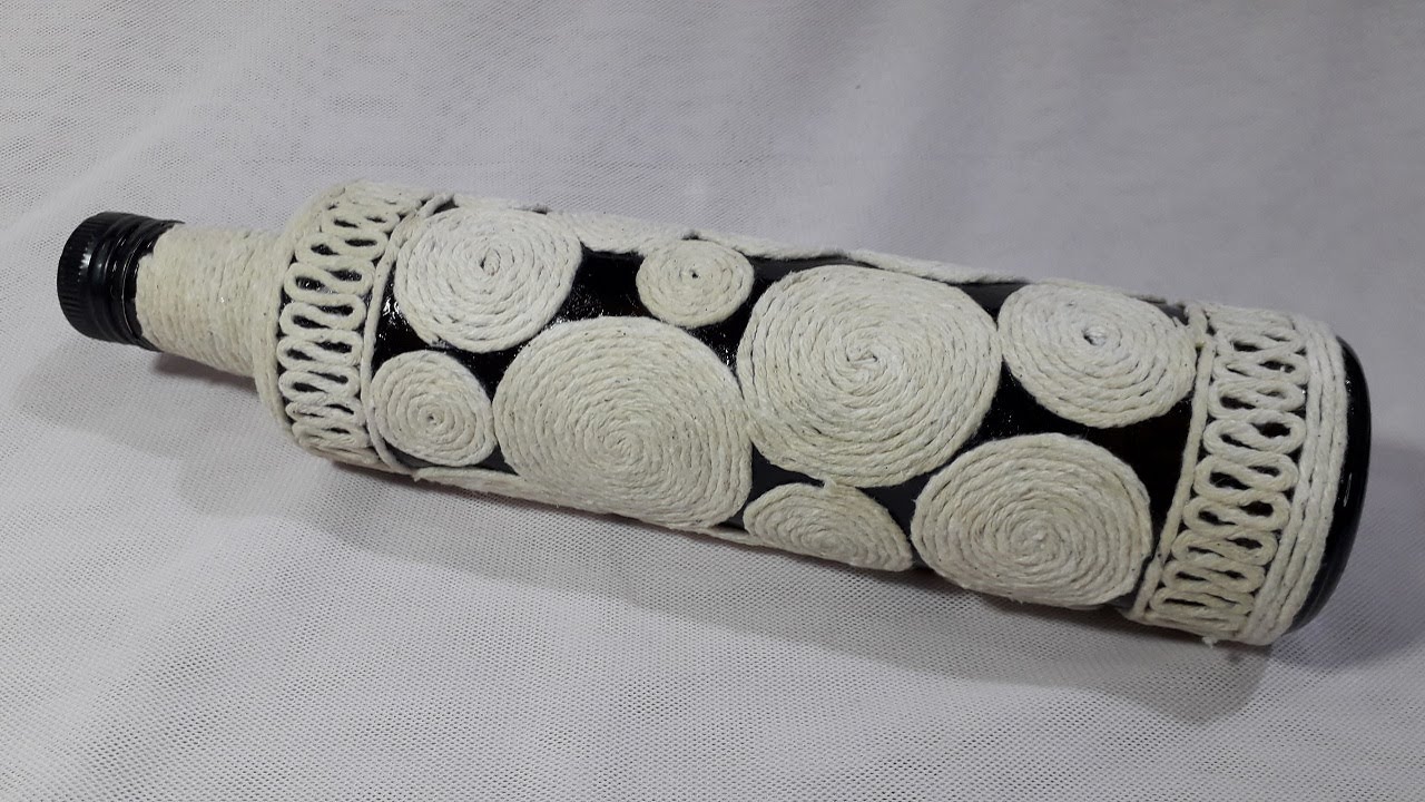 DIY - GARRAFA DECORADA COM BARBANTE @lucibuzo