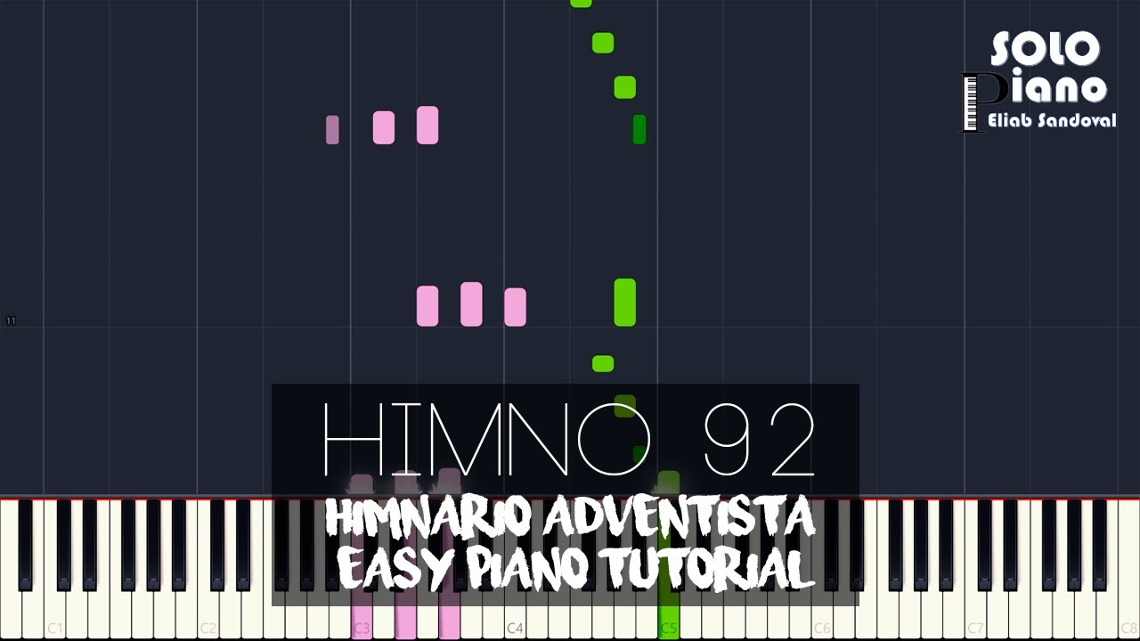 HIMNO 92 - Ángeles cantando están | Easy Piano Tutorial + Partitura