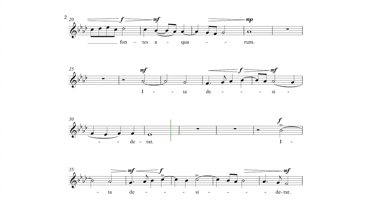 Soprano - Sicut Cervus, P.L. da Palestrina