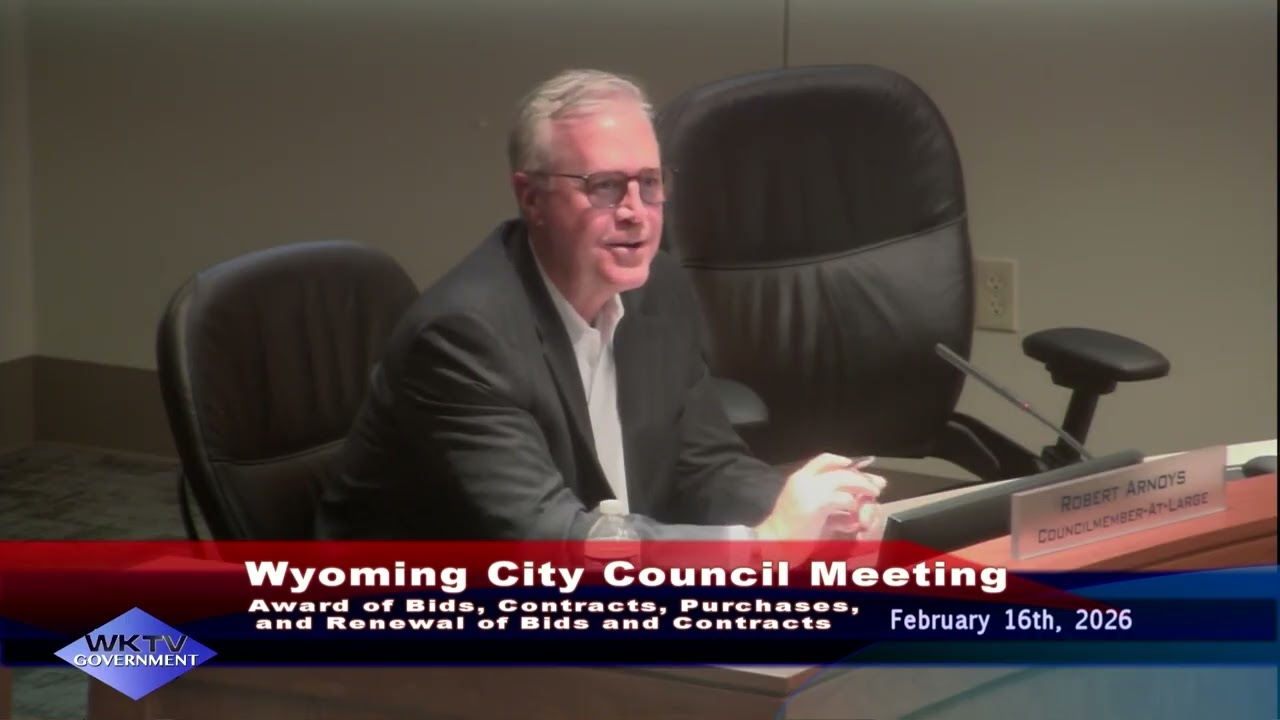 Wyoming City Council Meeting February 16, 2026