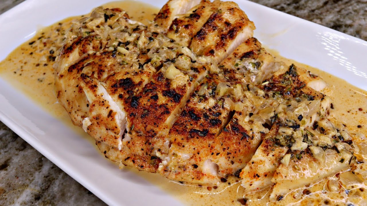 EXTRA Creamy Garlic Chicken Breast Recipe