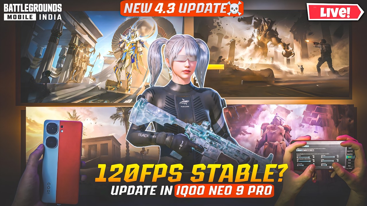 🔴120 FPS 🔥| BGMI 4.3 UPDATE IS HERE😎 | BGMI LIVE #bgmi #shorts #shortsfeed