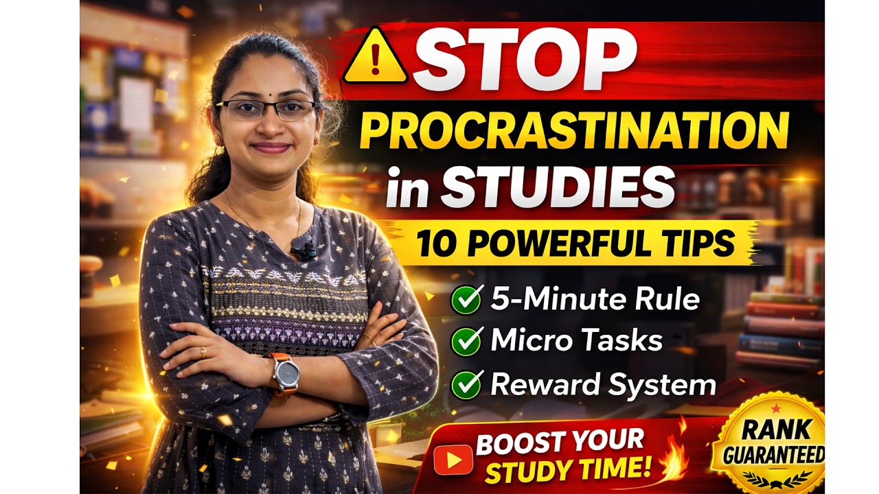 STOP നീട്ടിവെയ്പ്പ്|പഠനത്തിലെ മടികളെ മാറ്റാം വേഗത്തിൽ | TATTVA PSC|HOW TO AVOID PROCRASTINATION