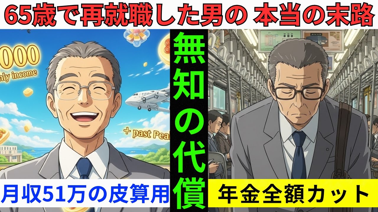 【漫画】働けば働くほど貧乏に…月収50万を目指した男が年金を全額没収された理由【在職老齢年金】