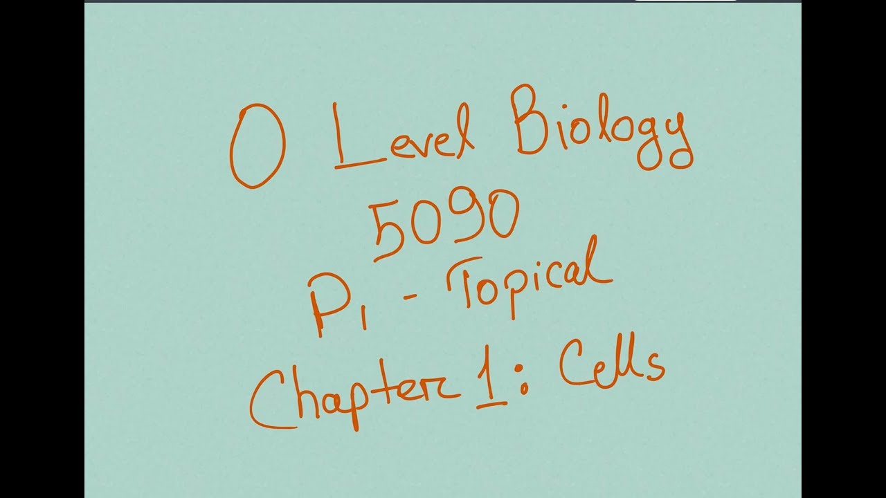 Master O Level Biology 5090: Curated Past Paper Solve | Chapter 1: Cells (Part 1 - Q1 to Q13)