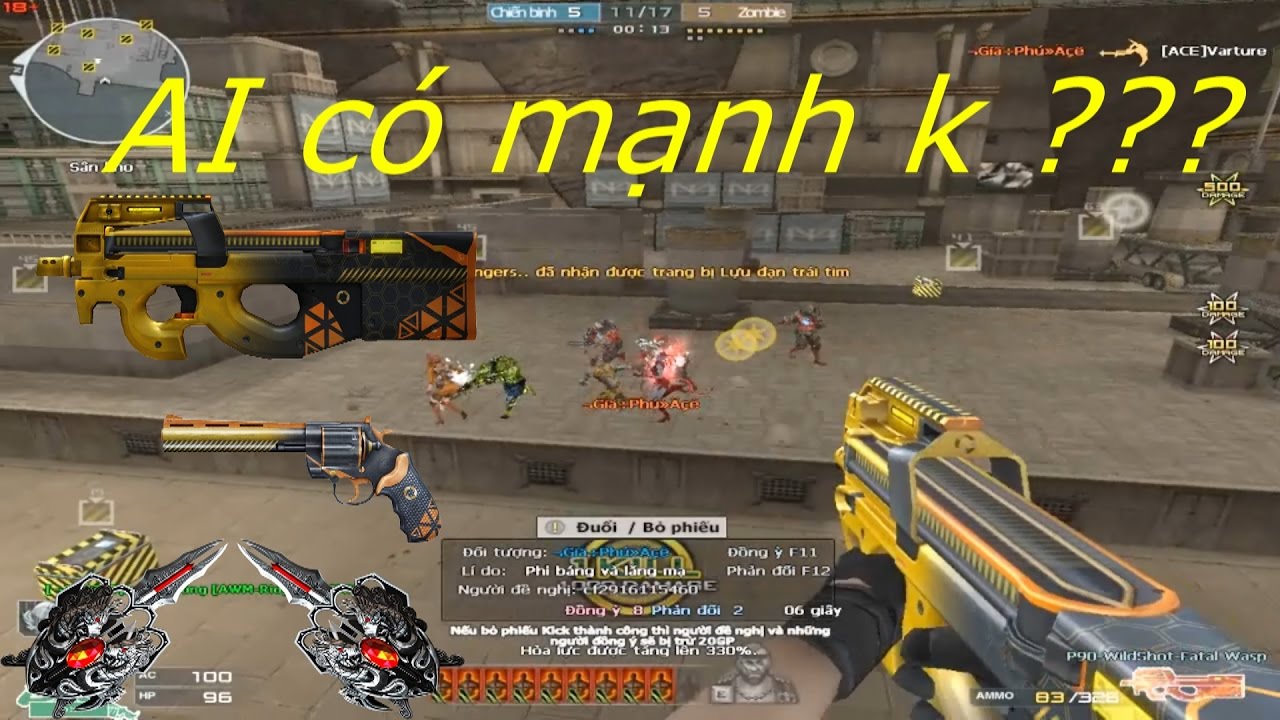 [ Bình Luận CF ] P90-WildShot-Fatal Wasp - Tiền Zombie v4