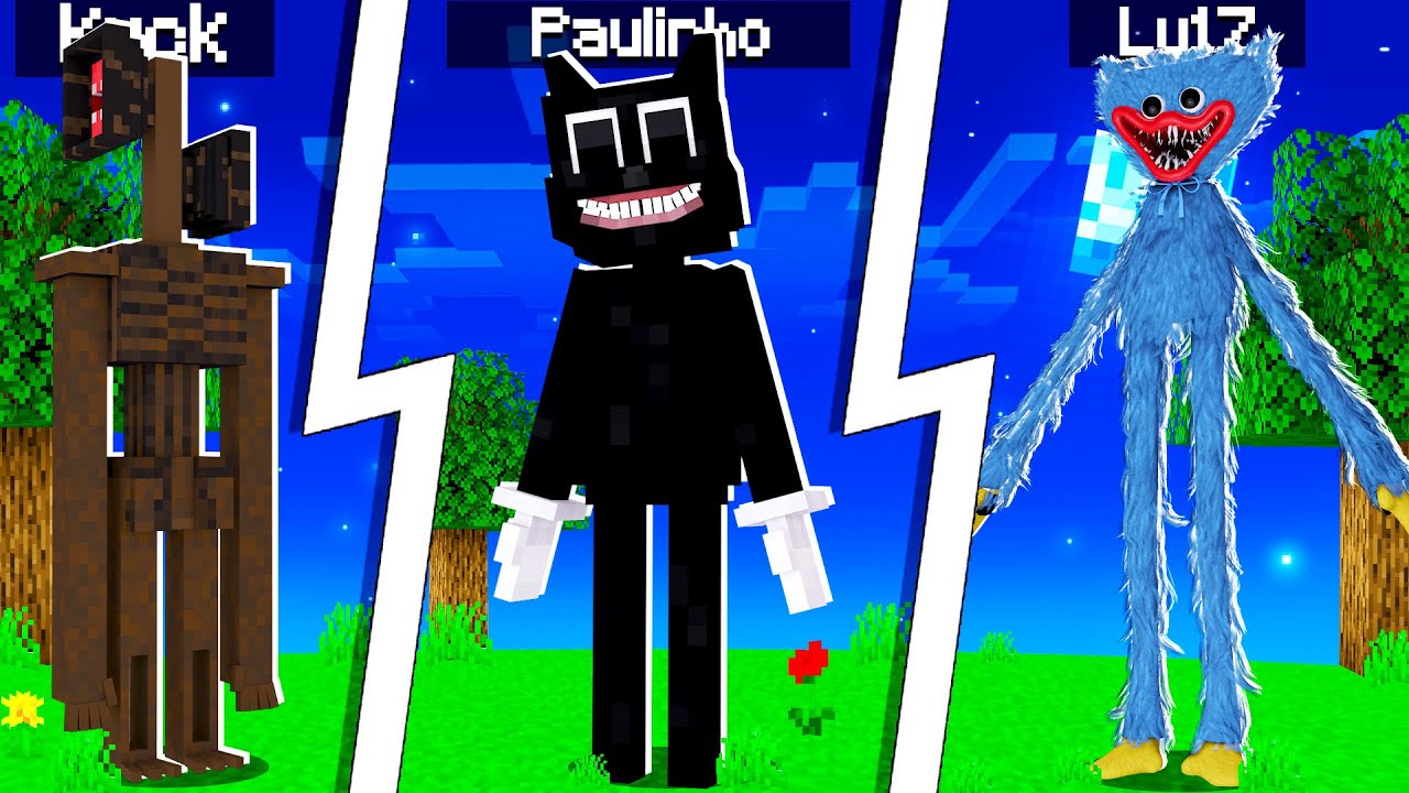 MINECRAFT MAS TEMOS AS RAÇAS DIFERENTES !