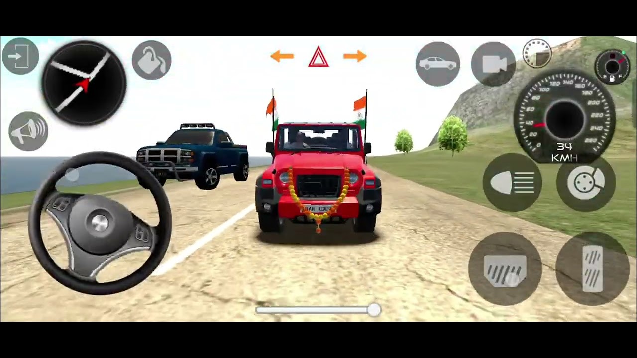 Modified Mahindra Thar👿Games:Indian Red Thar (Gadi Wala Games) Car Game Android Game #2025⚡