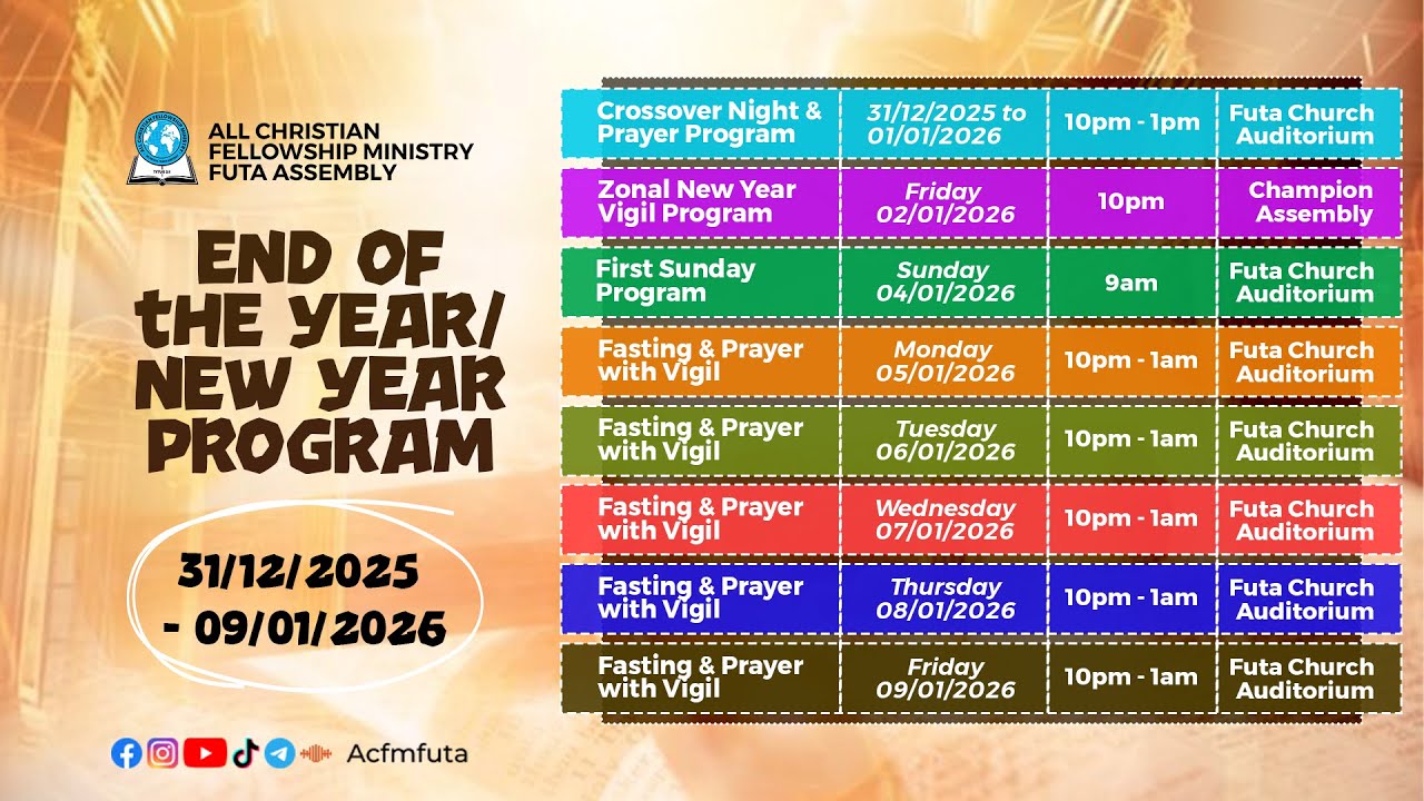 FASTING AND PRAYER WITH VIGIL || DAY 5 || GRAND FINALE || 09/01/2026