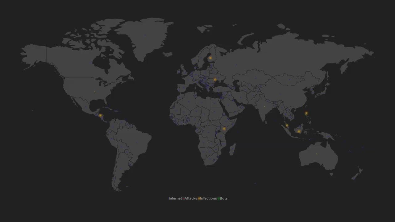Cyber Threat Map powered by  