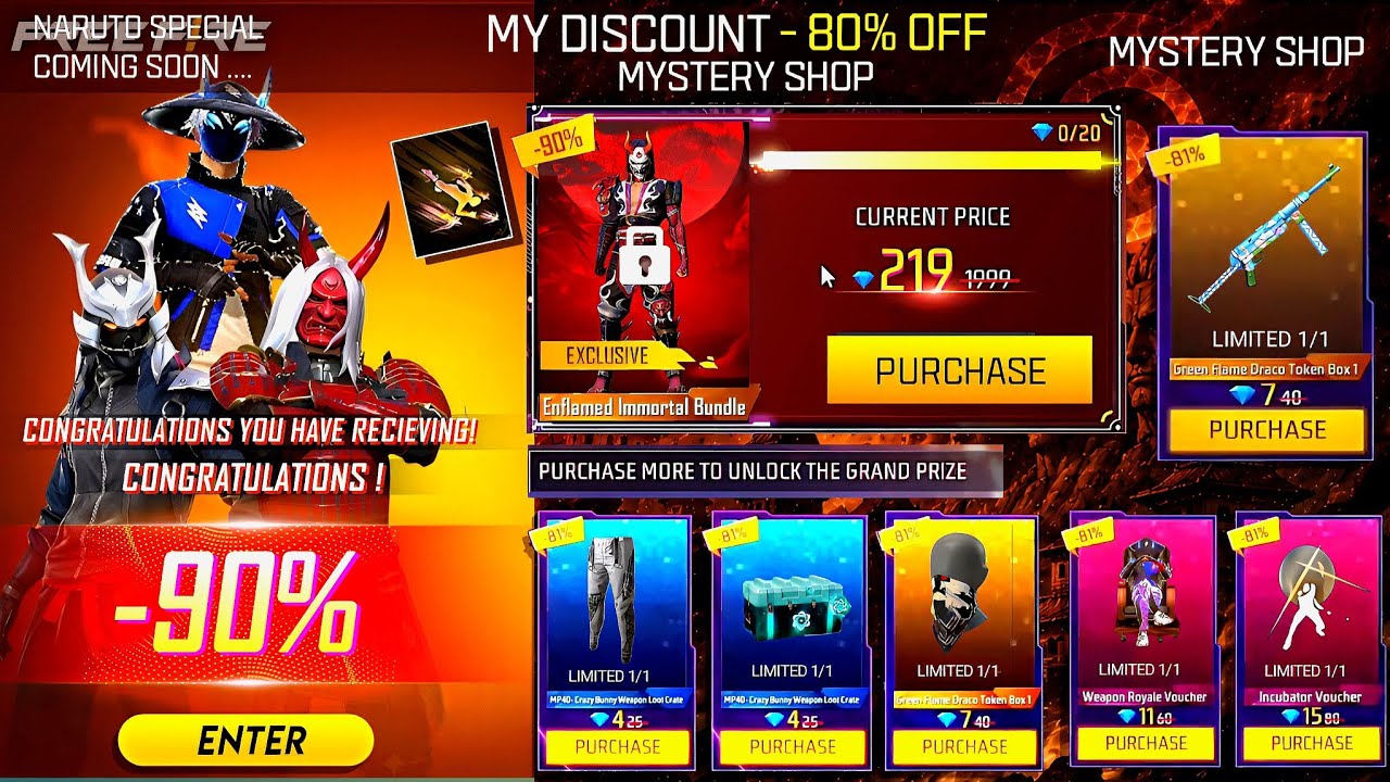 Next Special Mystery Shop Event  🤯🥳| Next Discount Event |free fire new event | ff new event