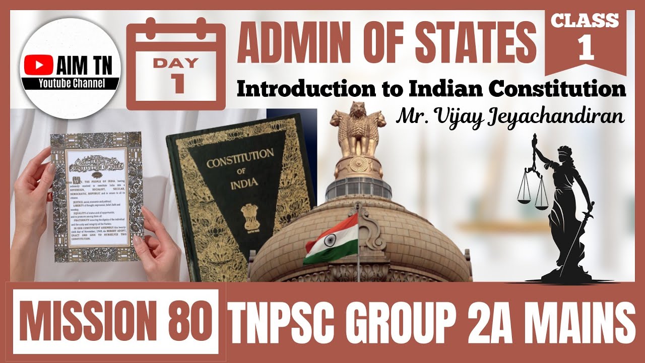 Admin of States | Class - 1 | Introduction to Indian Constitution | Mr. Vijay Jeyachandiran