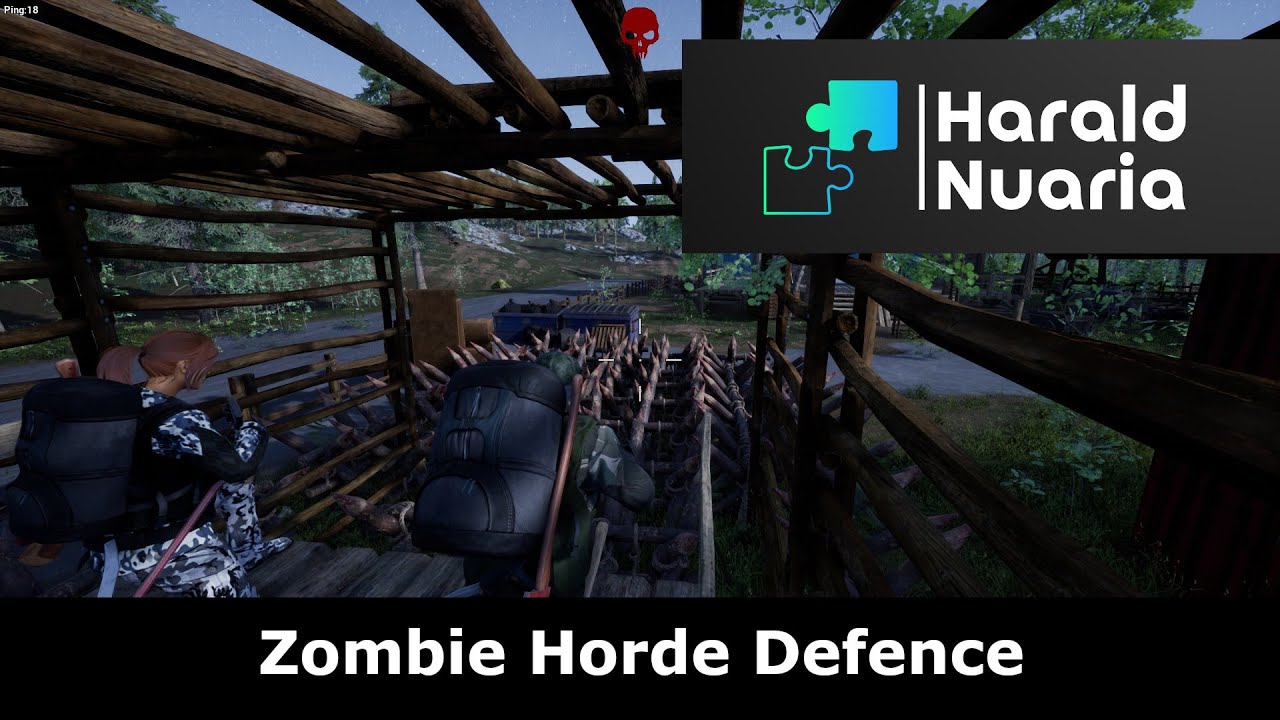 Good zombie horde defence with spikes and guns in No one survived